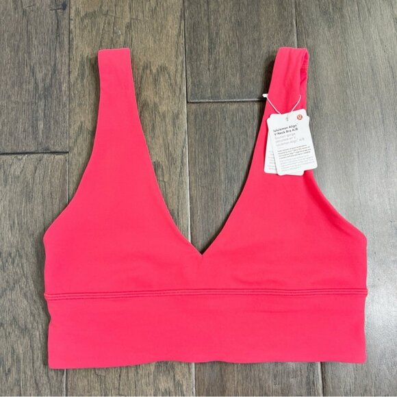 Lululemon NWT Align V-Neck Bra *Light Support, A/B Cup Lip Gloss - Picture 1 of 10